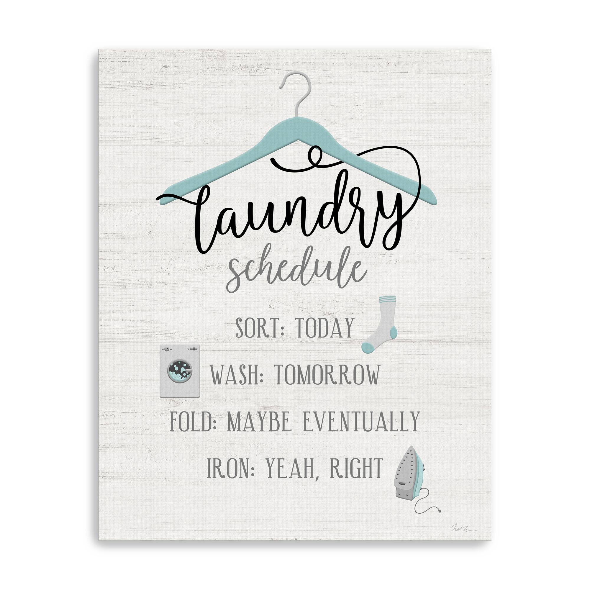 Laundry Schedule Canvas Giclee